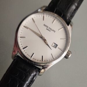 Black Leather Strap Watch